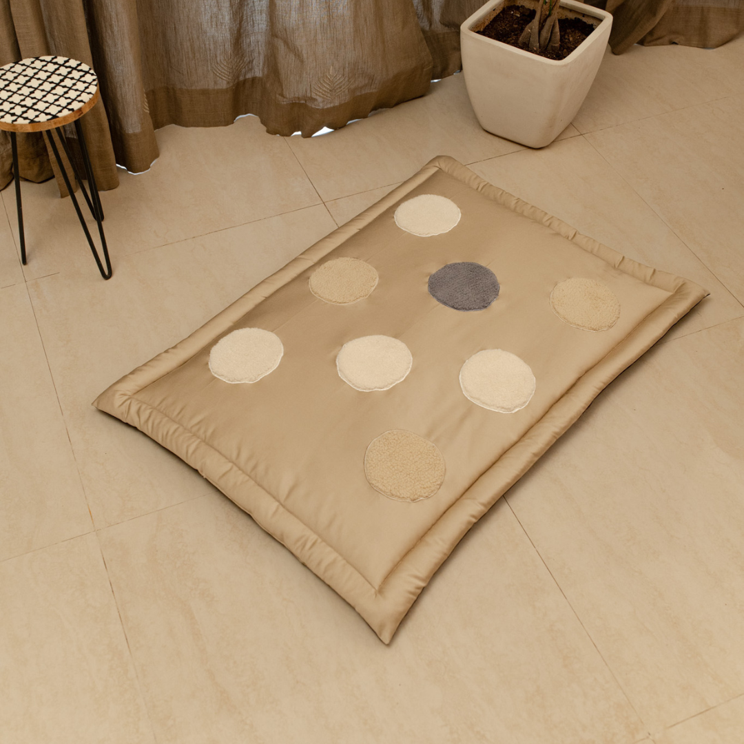 PoochMate OAK BOHO Beige Cotton Mat : Circle